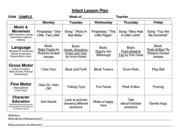Provider Sample Lesson Plan Template school