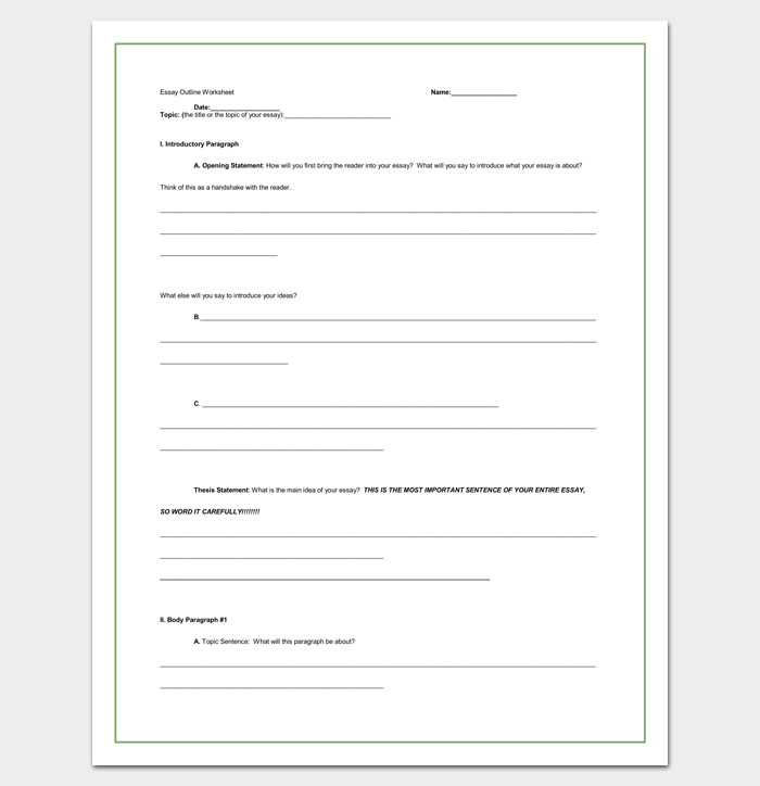 Blank Outline Template 11 Examples and Formats for