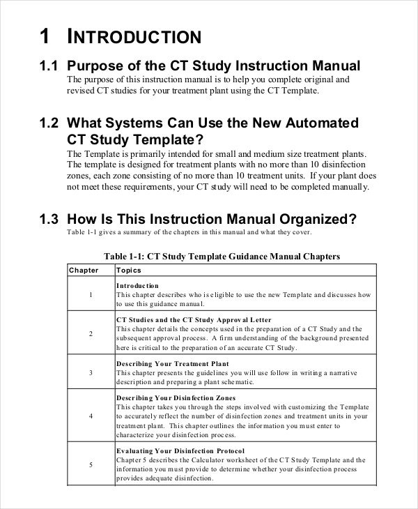 Instruction Manual Template 10 Free Word PDF Documents