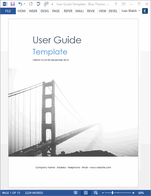 User Guide Templates 5 x MS Word – Templates Forms