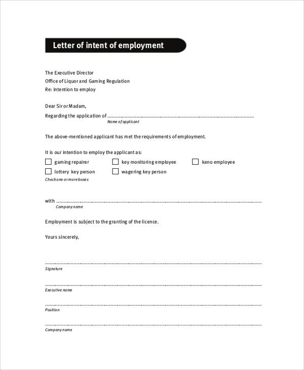 Sample Letter of Intent 47 Examples in PDF Word
