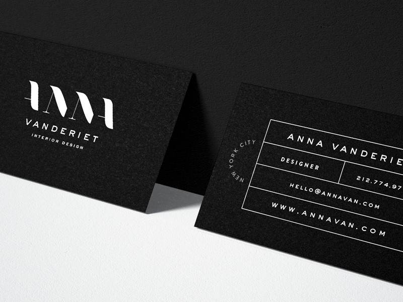 Anna Vanderiet Interior Design Business Card by Mel
