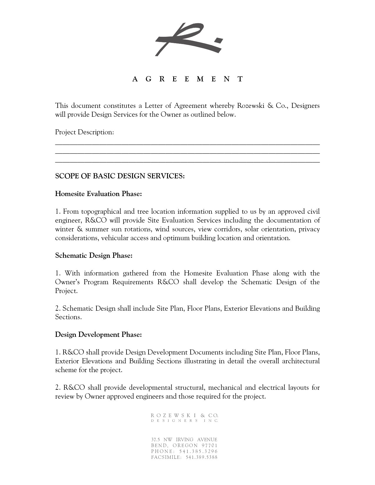 interior decorating contract template