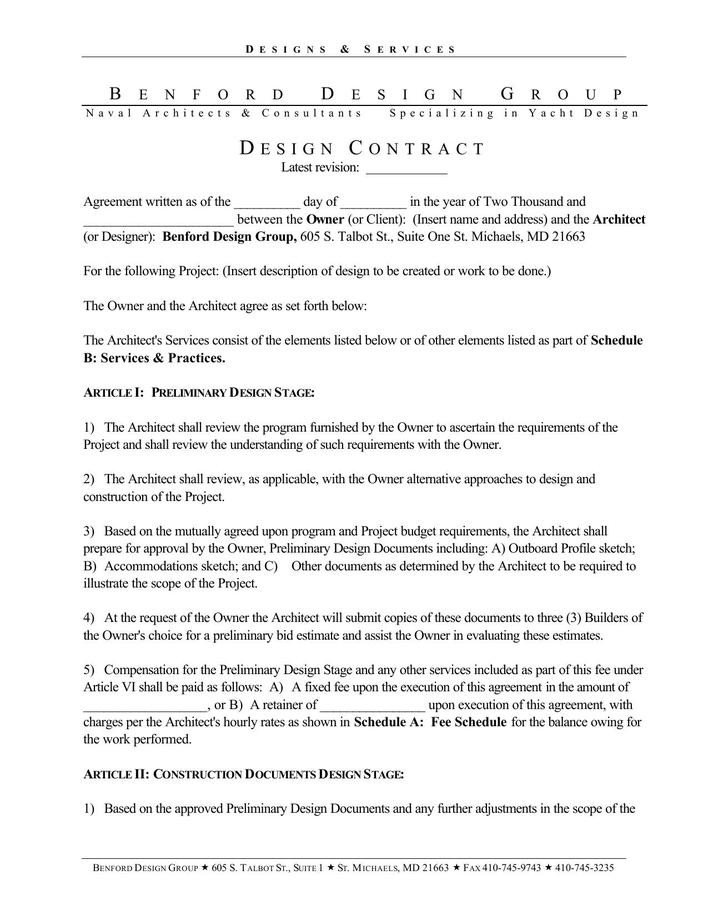 Download Basic Interior Designer Contract Template PDF
