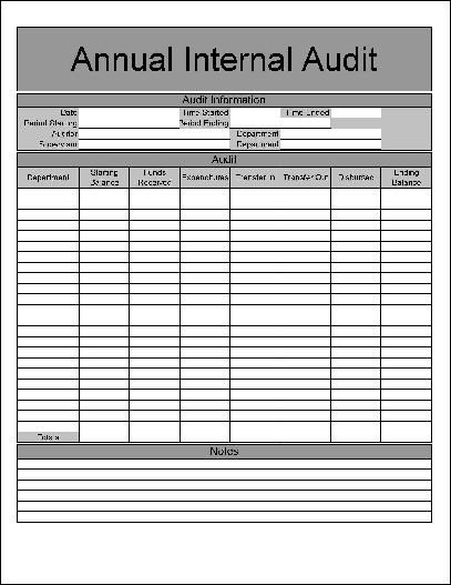 27 of Internal Audit Schedule Template Excel