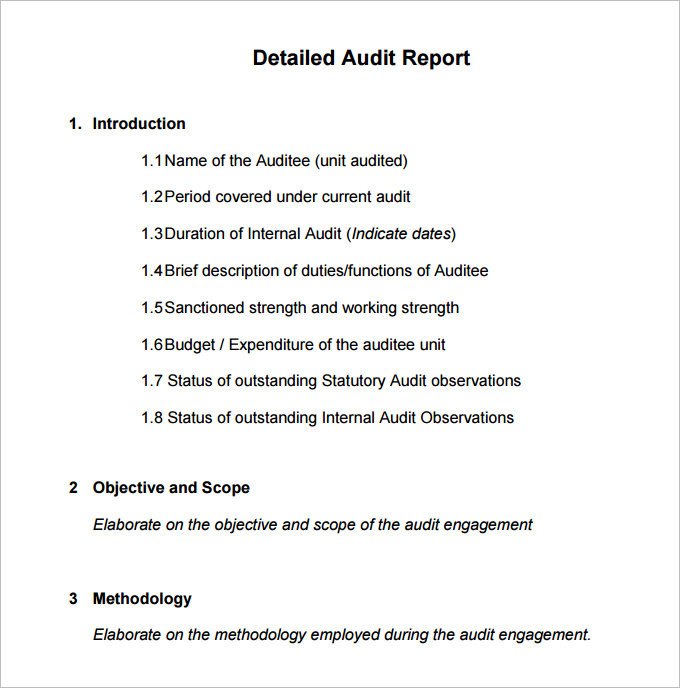 20 Internal Audit Report Templates Word PDF Apple