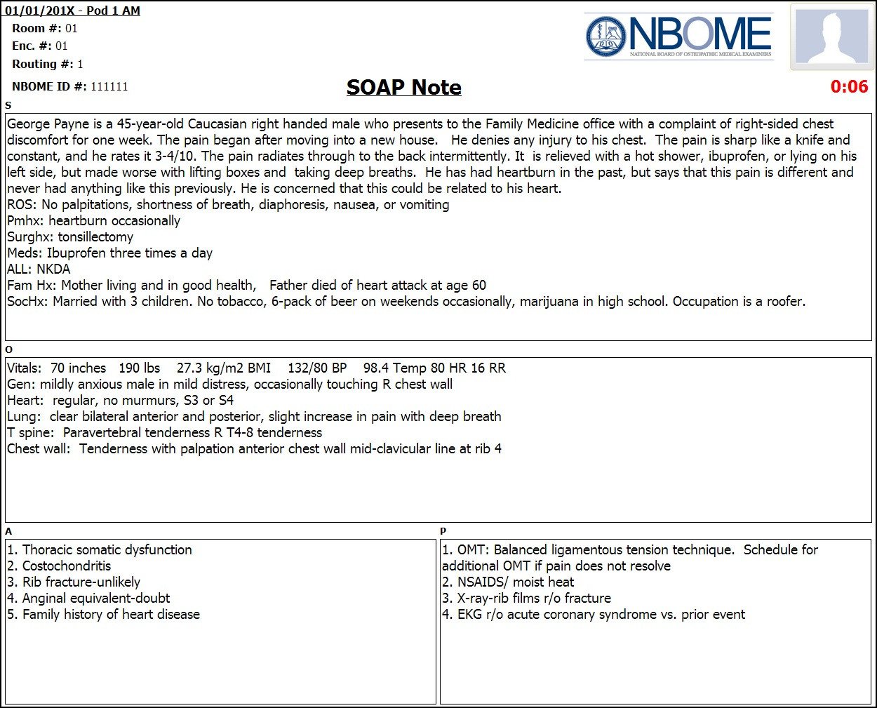 pleted eSOAP Note Sample — NBOME