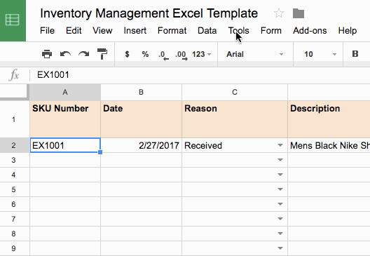 Attaching a Google Form to your Inventory Management
