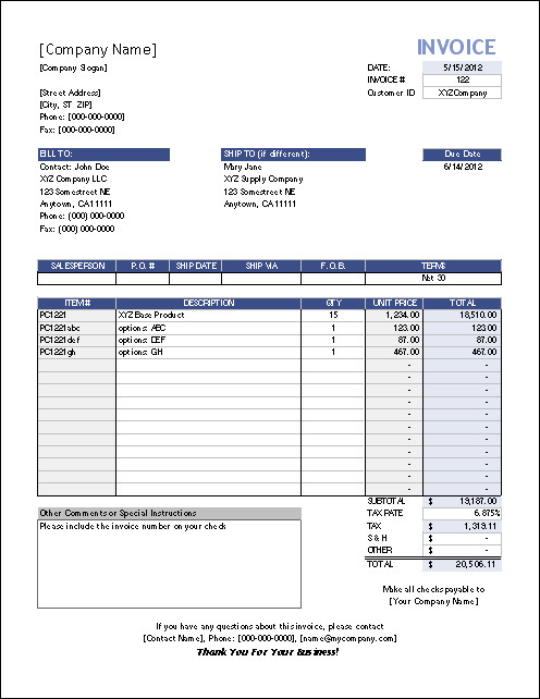 Vertex42 Invoice Assistant Invoice Manager for Excel
