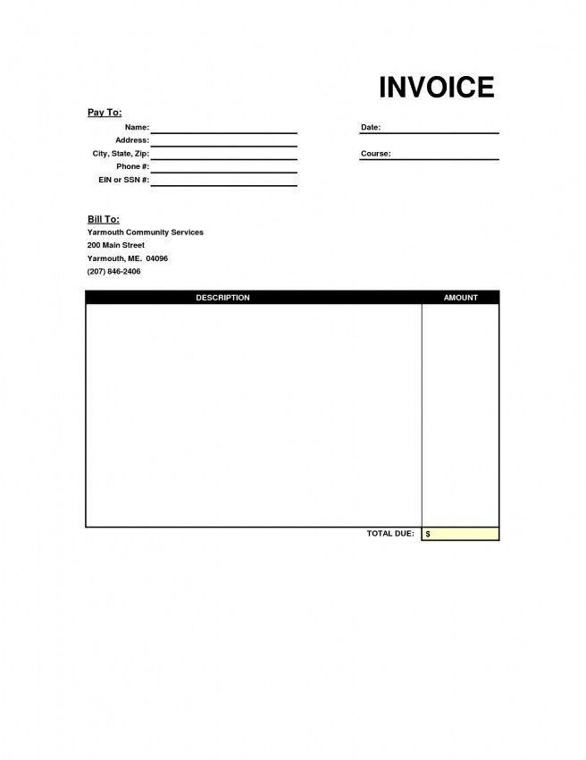 Free Invoice Templates For Macs