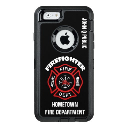 Red Firefighter Name Template OtterBox iPhone 6 6s Case