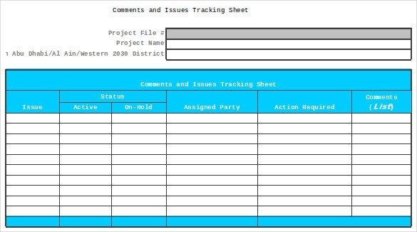 9 Issue Tracking Templates Free Sample Example Format