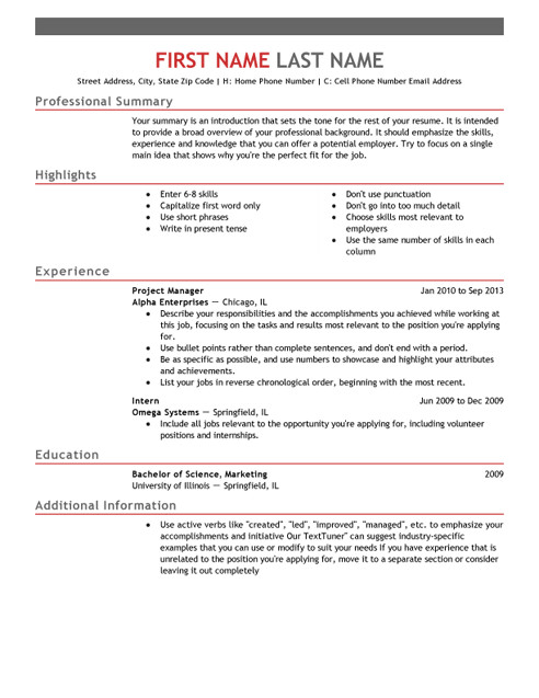 Free Resume Templates For Word The Grid System