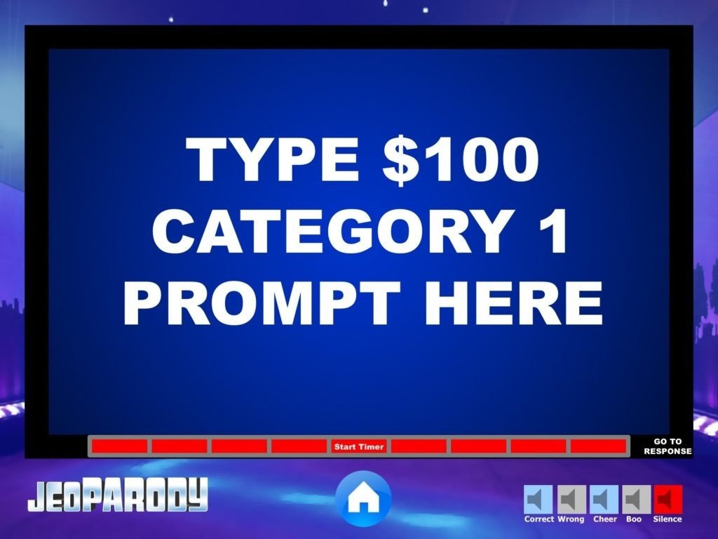 Jeopardy Template With Sound