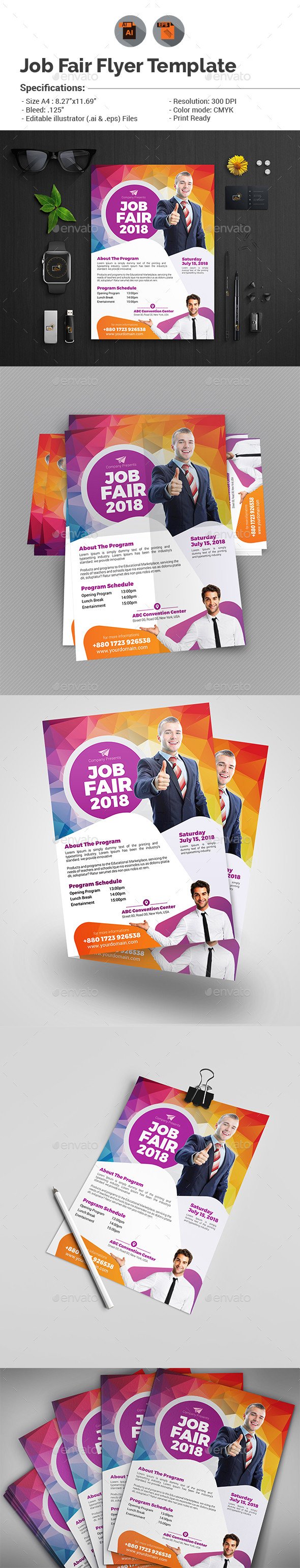 Job Fair Flyer Template V2 by aam360