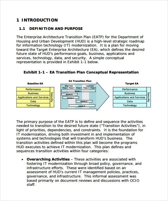 9 Sample Transition Plans PDF Word Pages