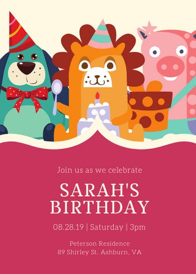 Customize 2 892 Kids Party Invitation templates online