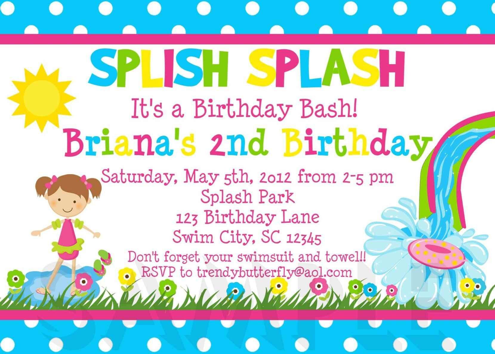 Free Kids Party Invitation Templates Template Update234