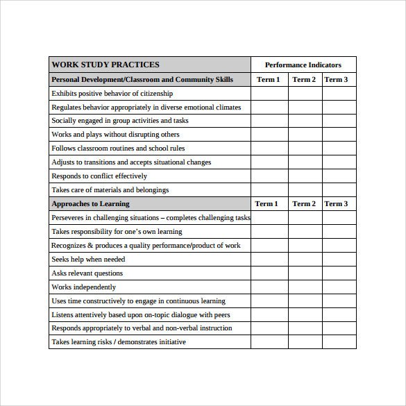 14 Progress Report Card Templates Docs Word PDF Pages