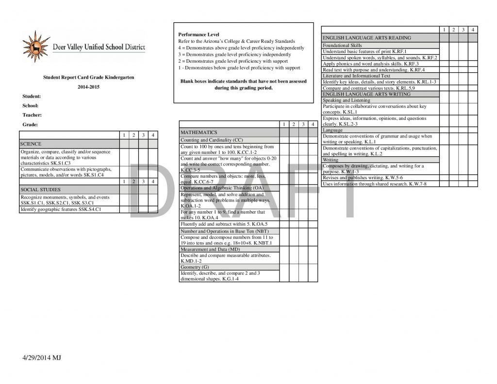 Report Card Template 33 Free Word Excel Documents