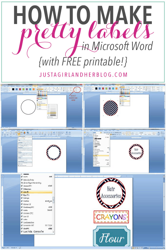 How to Make Pretty Labels in Microsoft Word