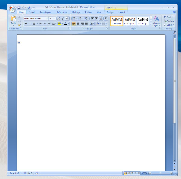 Showing Gridlines in a MS Word Label Template