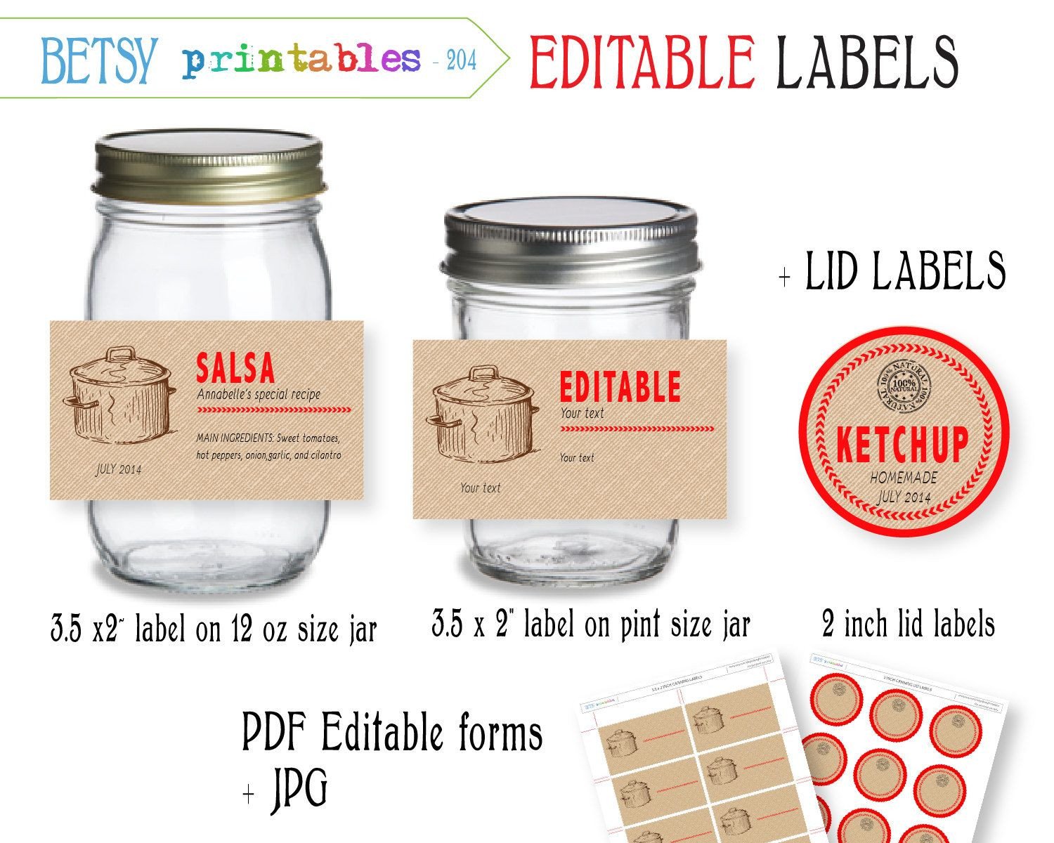 Digital Canning labels Labels for canning by
