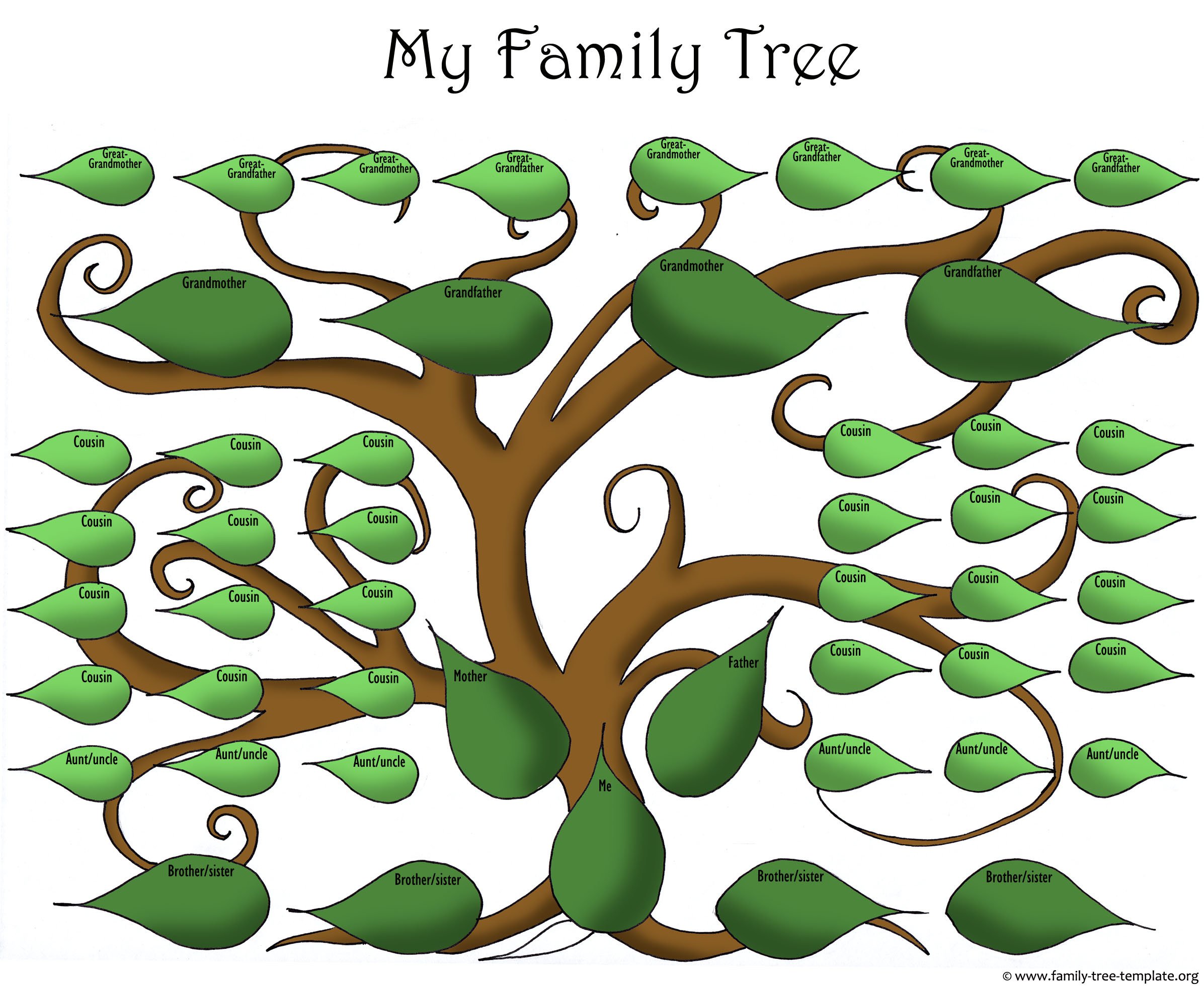 A Printable Blank Family Tree to Make Your Kids Genealogy