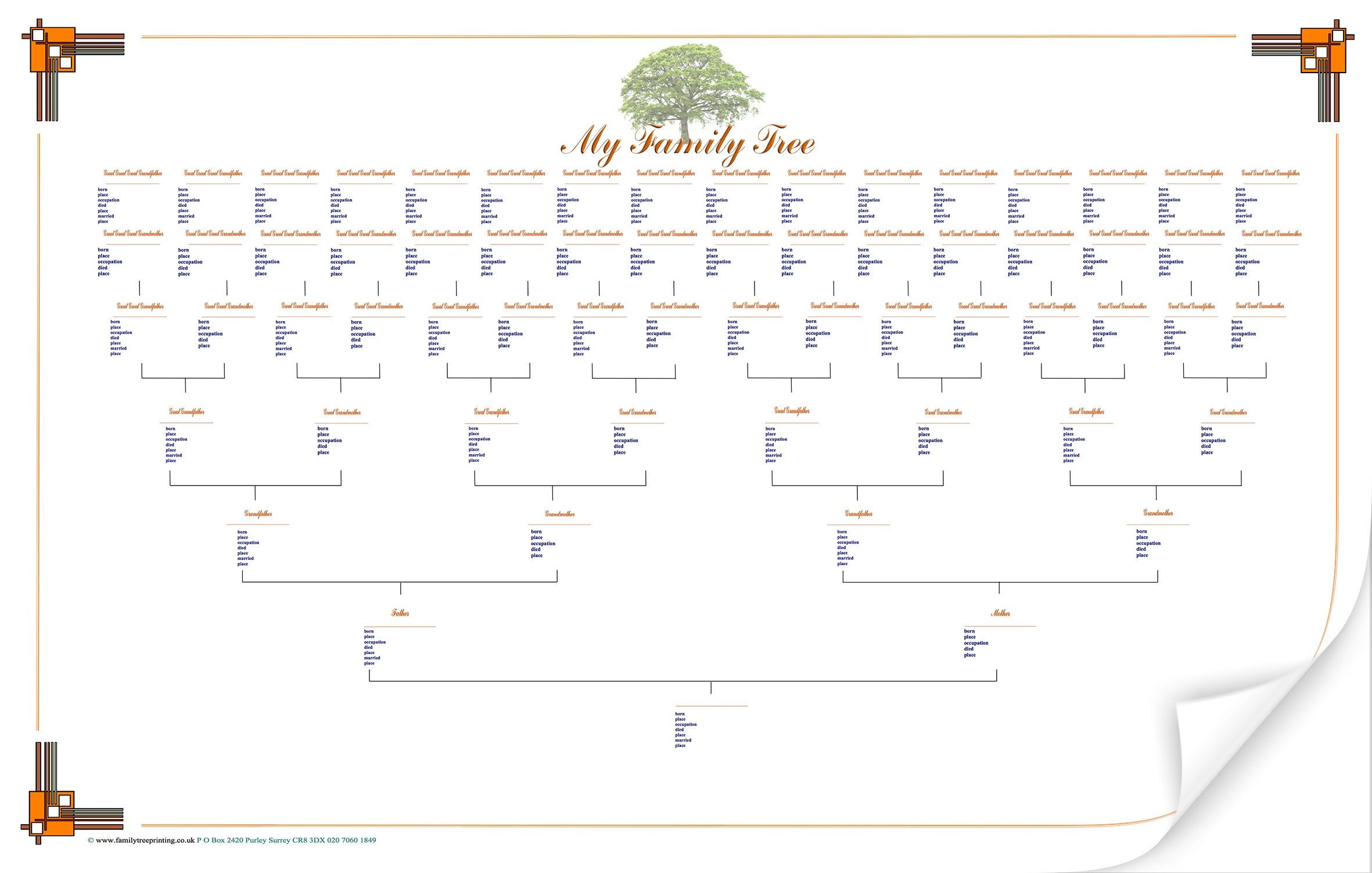 Blank Tree Charts