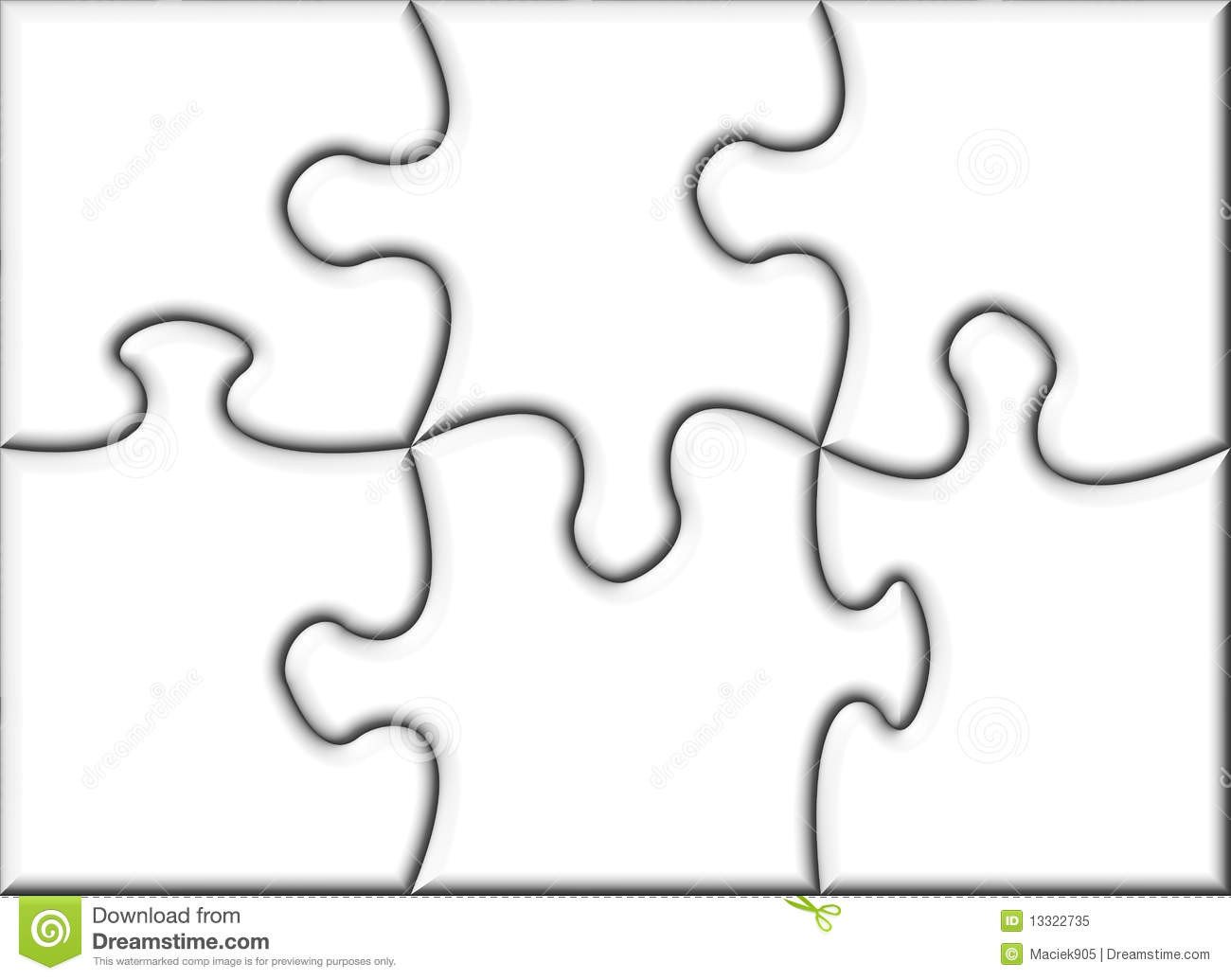 Beautiful Blank Transparent Jigsaw Puzzle Stock