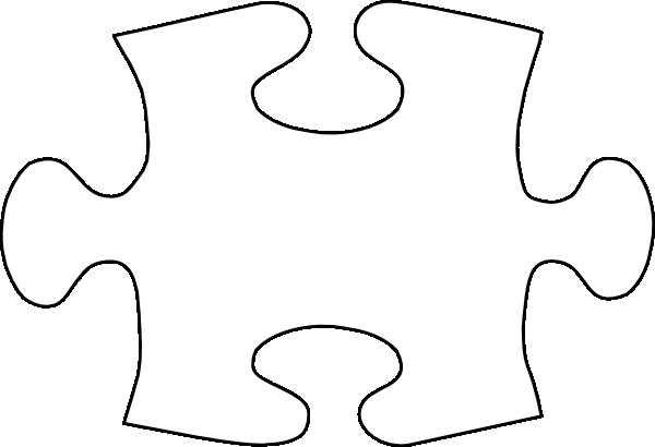 Jigsaw White Puzzle Piece No Shadow Clip Art at Clker