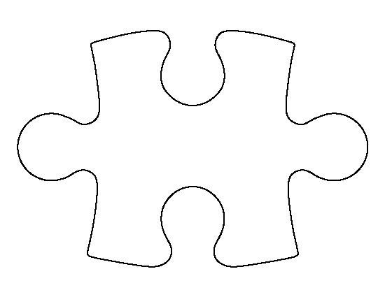 Puzzle piece pattern Use the printable outline for crafts