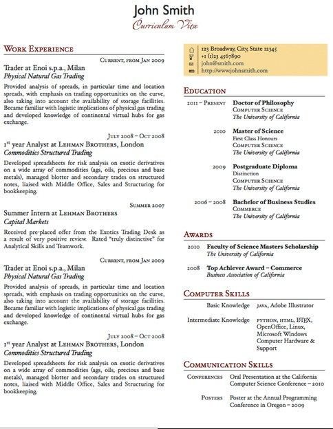 25 best ideas about Latex resume template on Pinterest