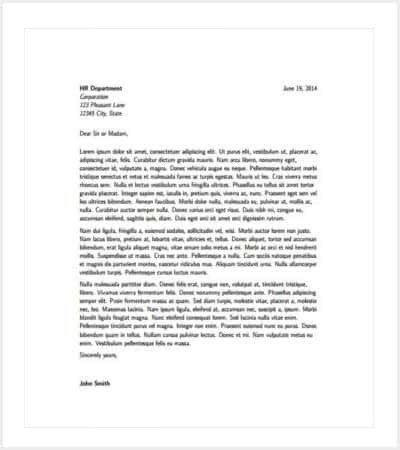 35 Cover Letter Template