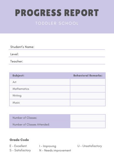 Customize 69 Preschool Report Card templates online Canva