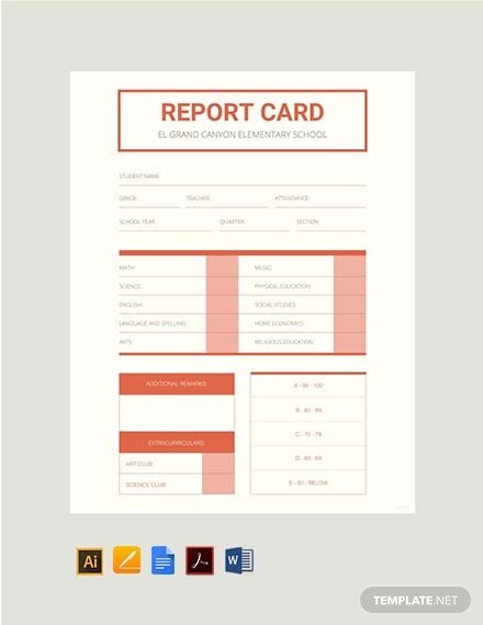 FREE Blank Report Card Template Download 334 Reports in