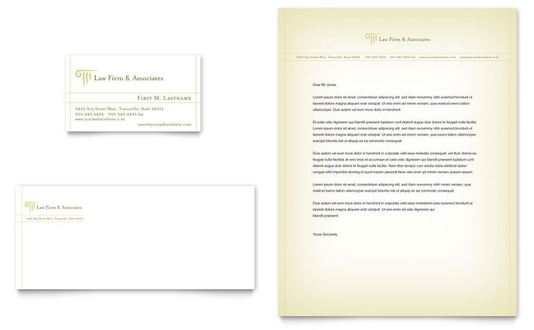 Attorney & Legal Services Business Card & Letterhead