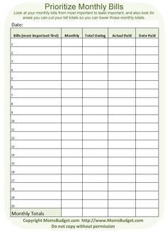 Expense Printable Forms Worksheets charts