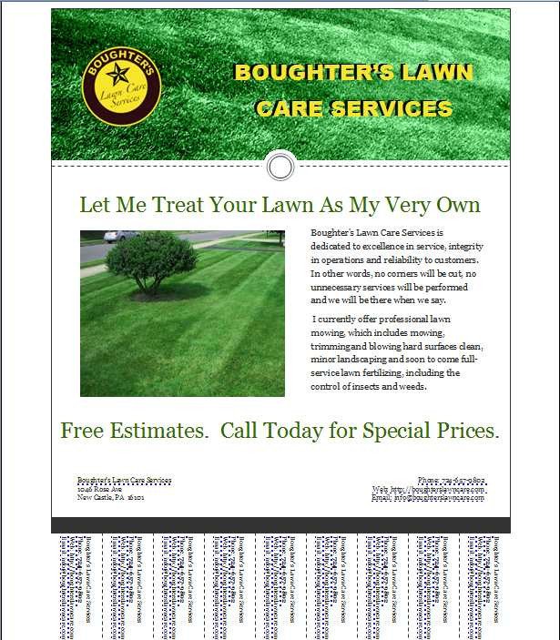 Mark’s Lawn Care Business Flyer