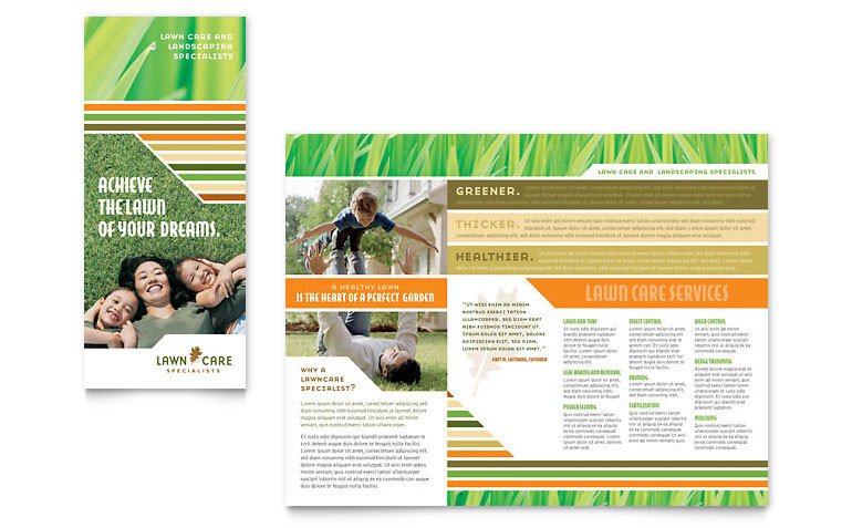 Lawn Care & Mowing Brochure Template Word & Publisher