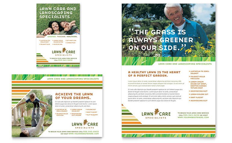 Lawn Care & Mowing Flyer & Ad Template Word & Publisher