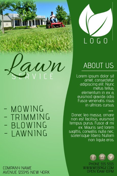 lawn service pany flyer template