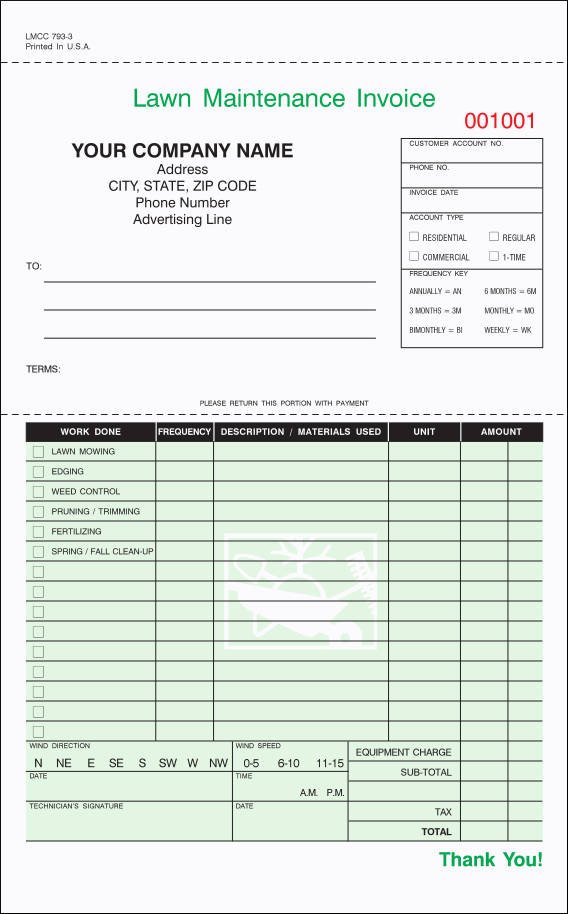 9 Lawn Care Invoice Samples PDF Excel Word