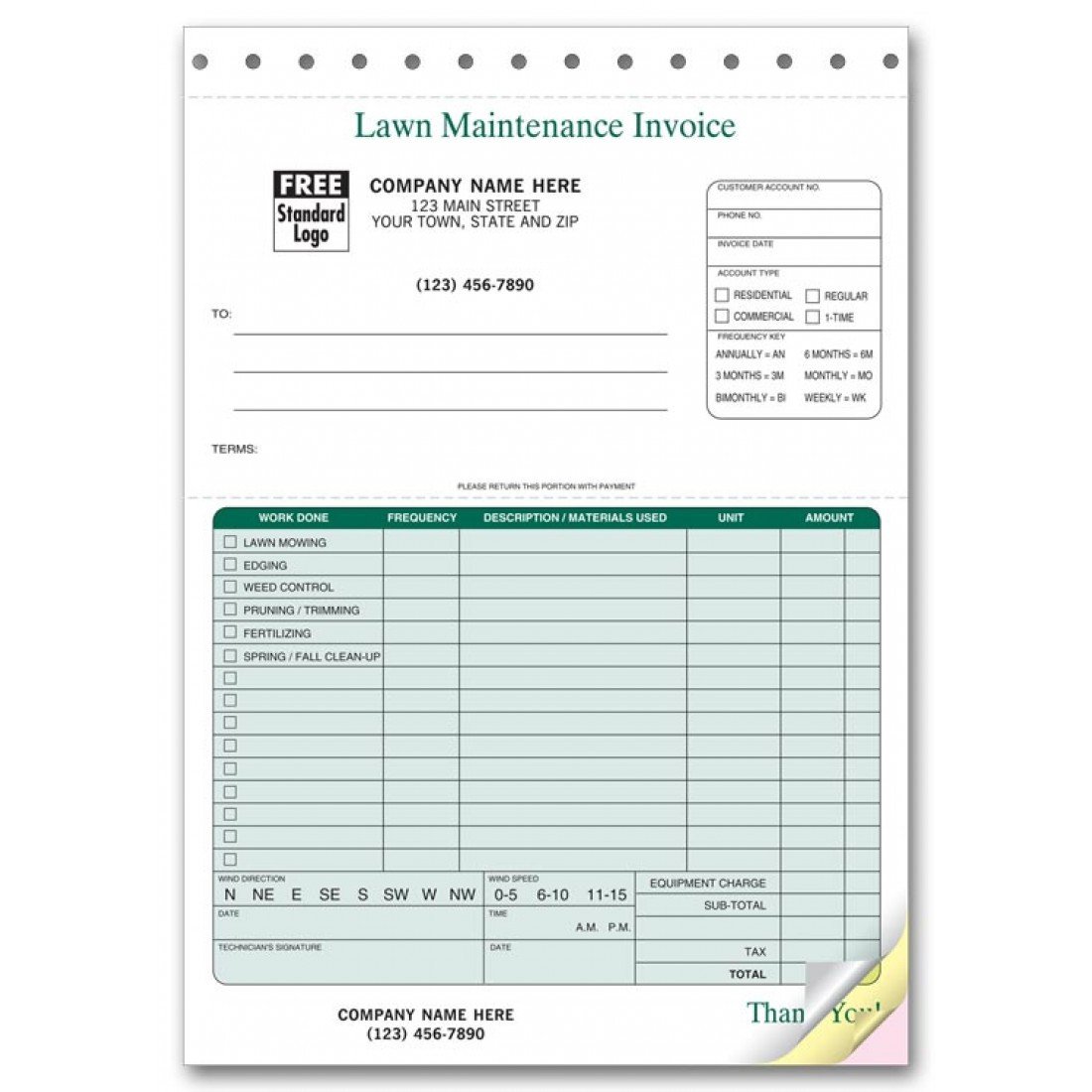 Professional Invoices Lawn Maintenance Invoices 123 At