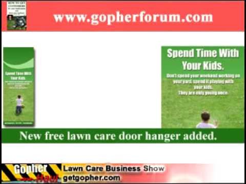 Free Lawn Care Door Hanger Template and Website Design