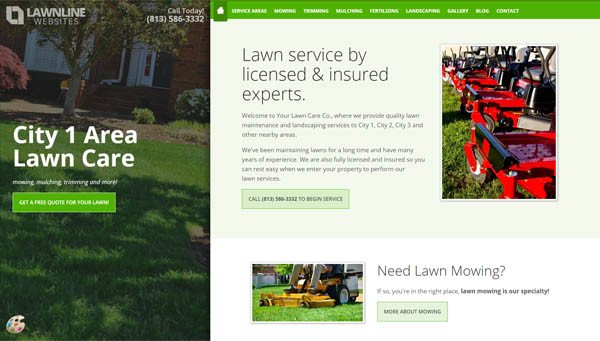 Lawn Care & Landscaping Website Design Templates