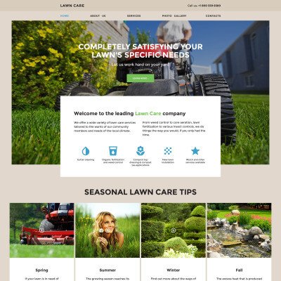 Lawn Mowing Website Templates