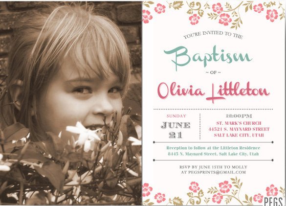 30 Baptism Invitation Templates – Free Sample Example