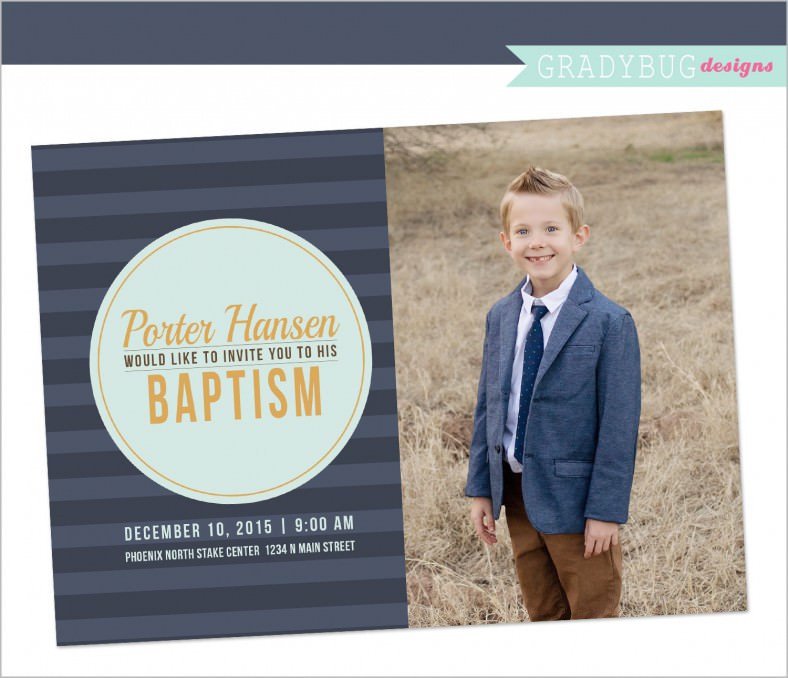 Lds Baptism Invitation Template Free