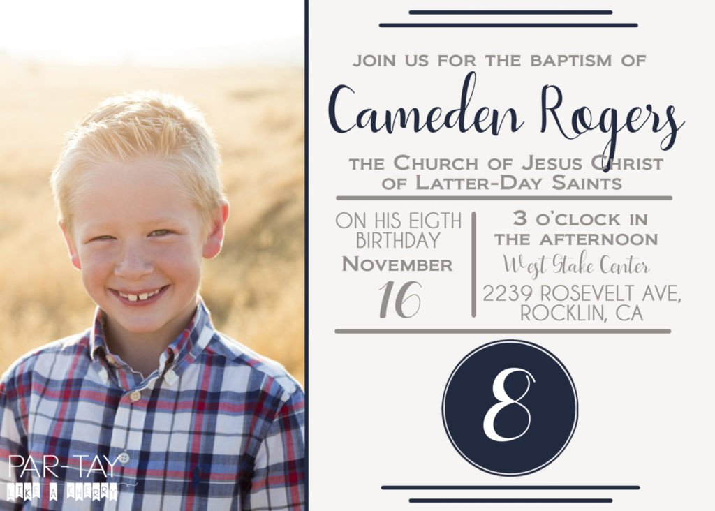 Free LDS Baptism Announcement Template Party Like a Cherry